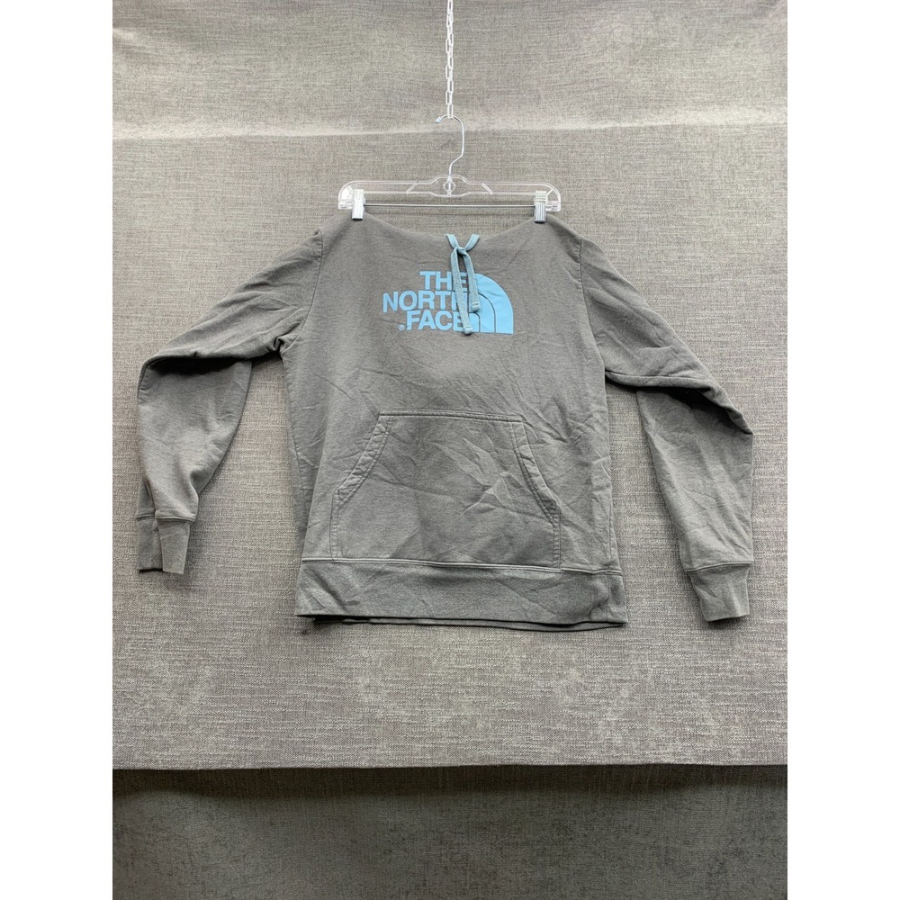 The North Face Half Dome Hoodie Mens Medium Heather Gray Cotton Graphic Print